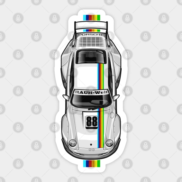 RWB 993 White RGB Livery Series 4 Sticker by Jiooji Project